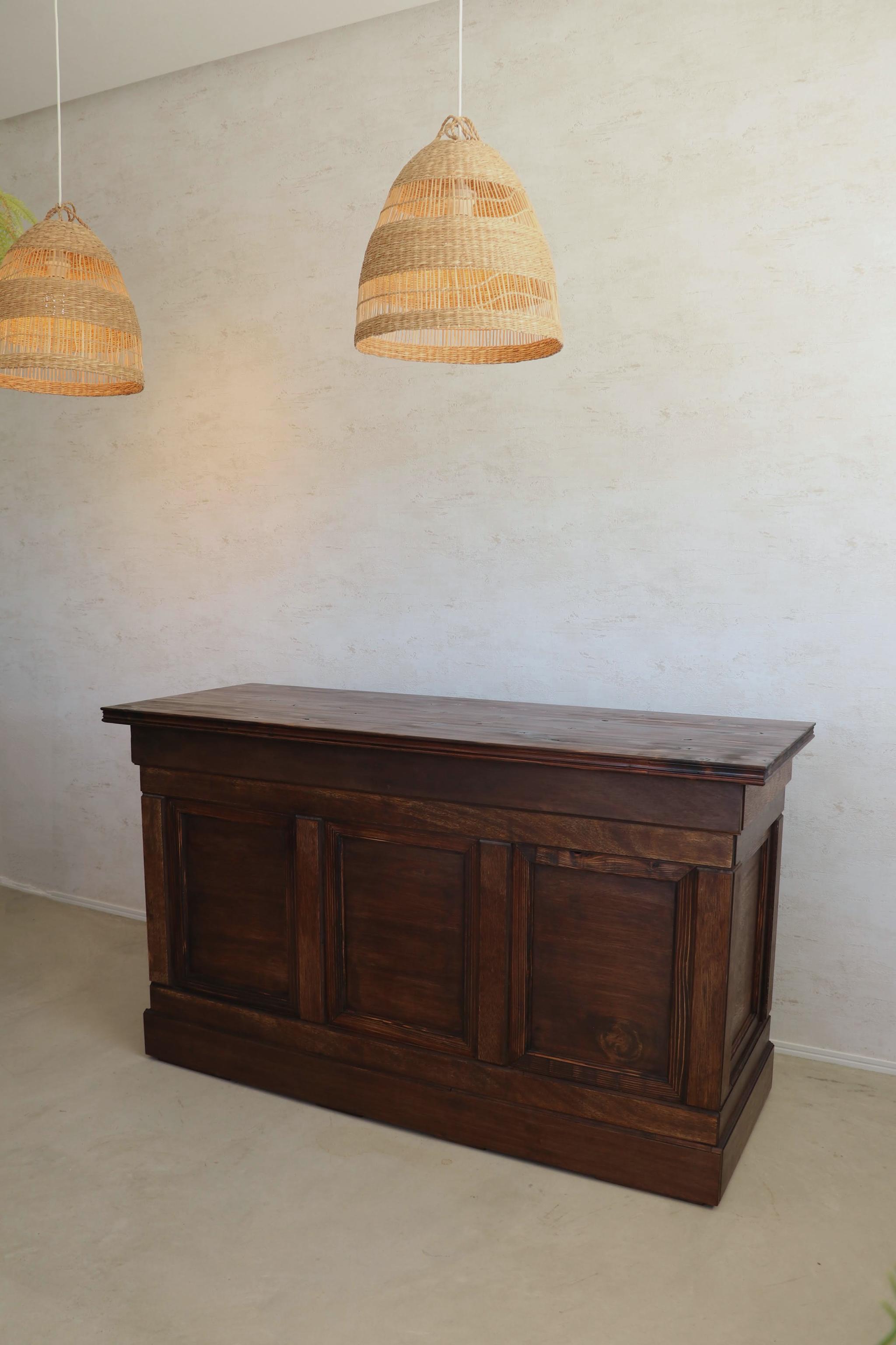 折畳みアンティークカウンター 折りたたみテーブル レジ台 キャッシャー 受付 ディスプレイ 店舗什器 マルシェ | 5枚目